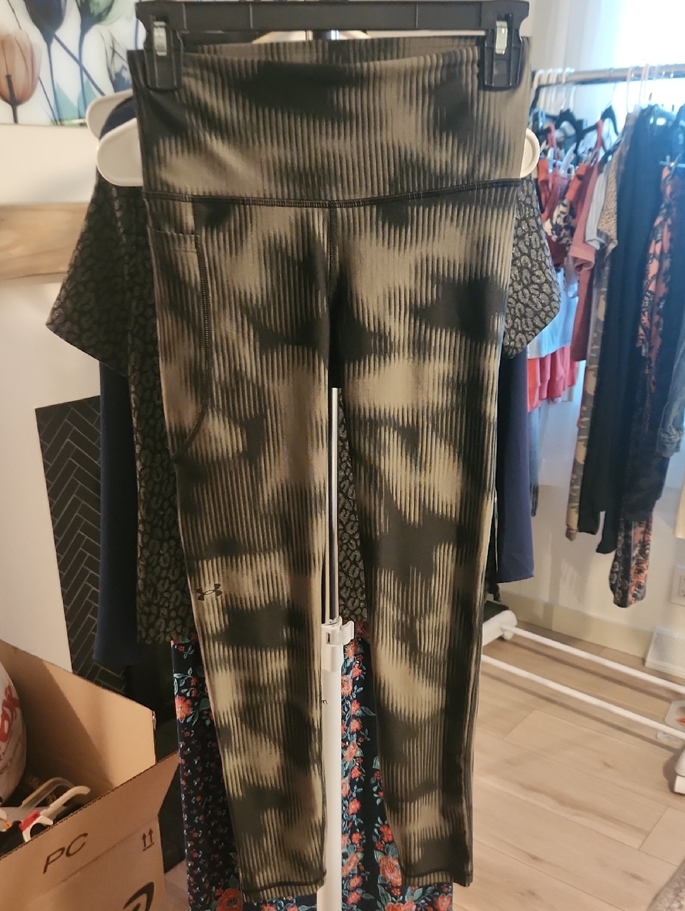 Under Armour High-Waist Olive & Black Patterned Leggings
